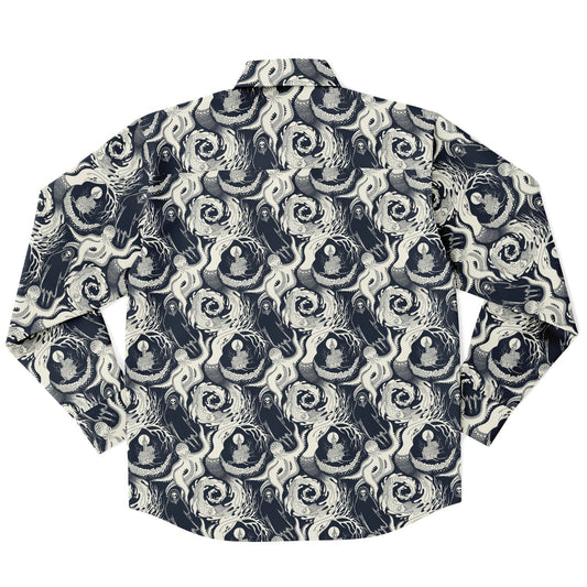 Phantasmagoria Long Sleeve Button Down-up Shirt - NeoSkull