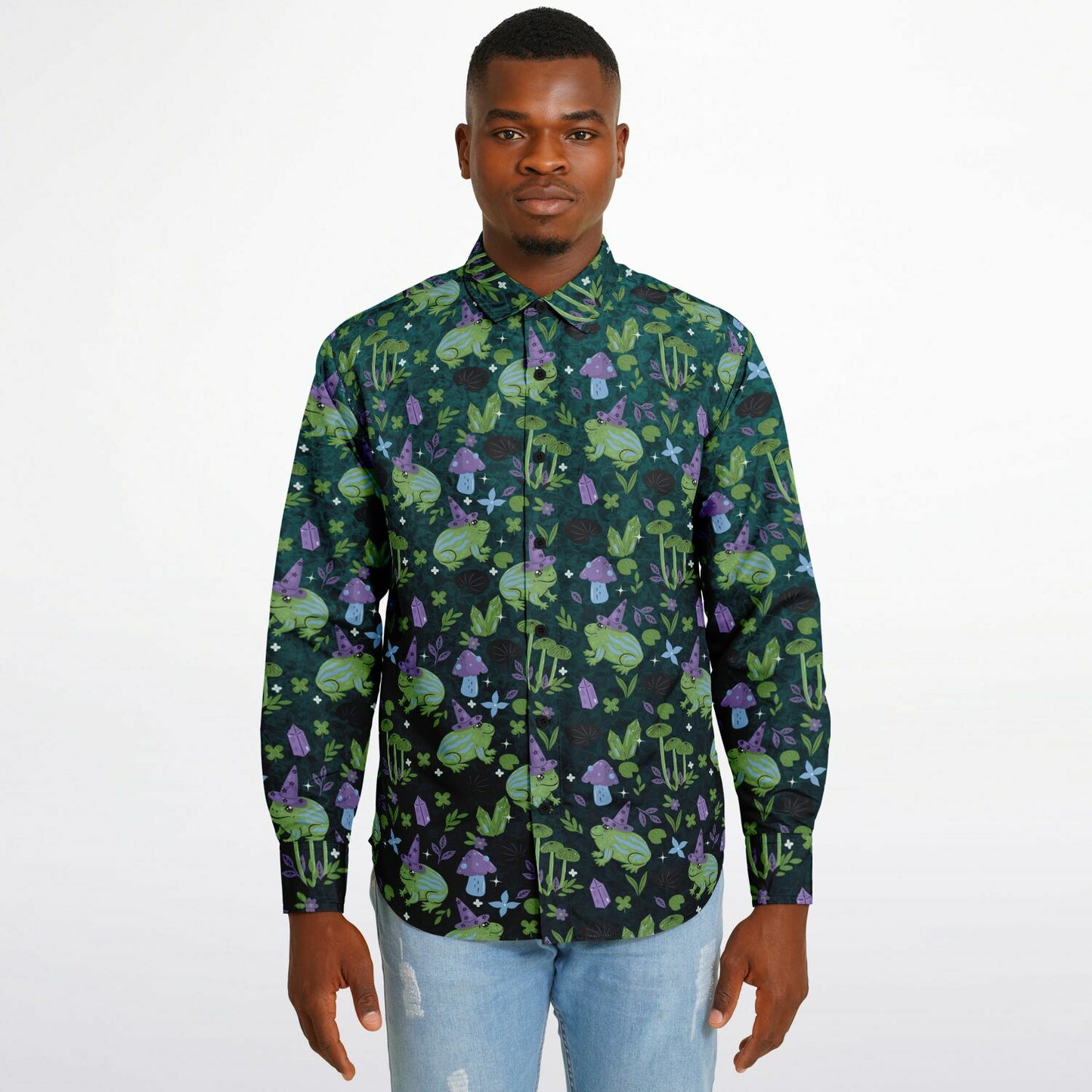 Witchy Swamp Long Sleeve Button-up Shirt copy
