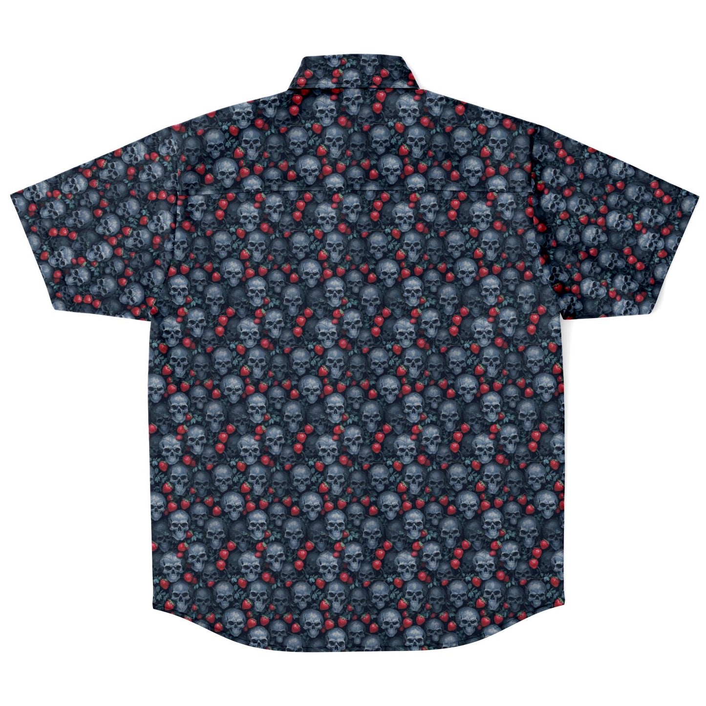 Berry Macabre Short Sleeve Button-up Shirt - NeoSkull