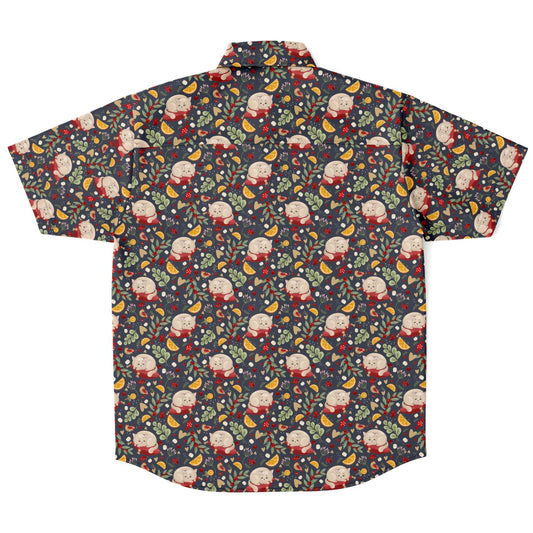 Comfort Cats Short Sleeve Button-up Shirt - NeoSkull