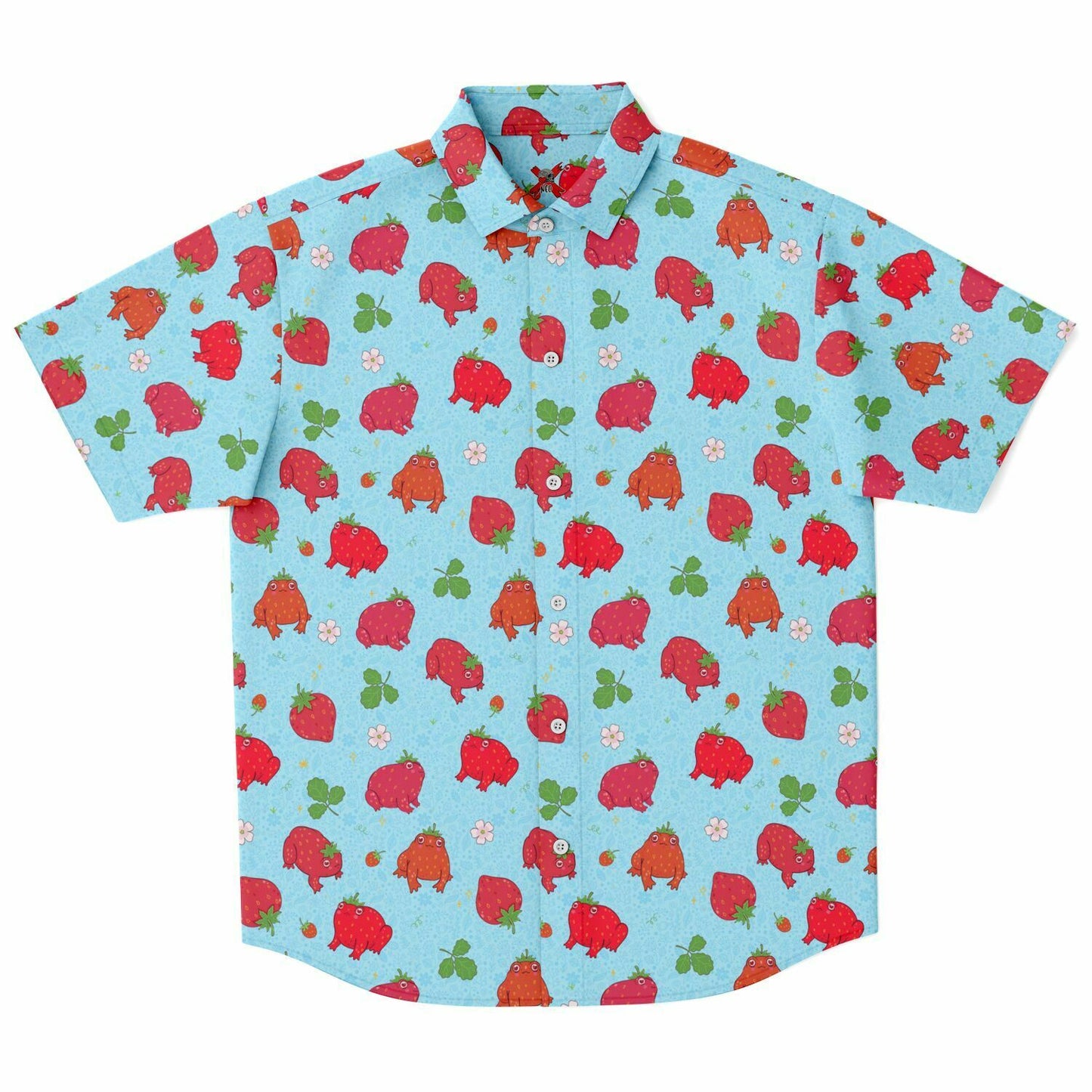 Strawberry Toads Short Sleeve Button-up Shirt