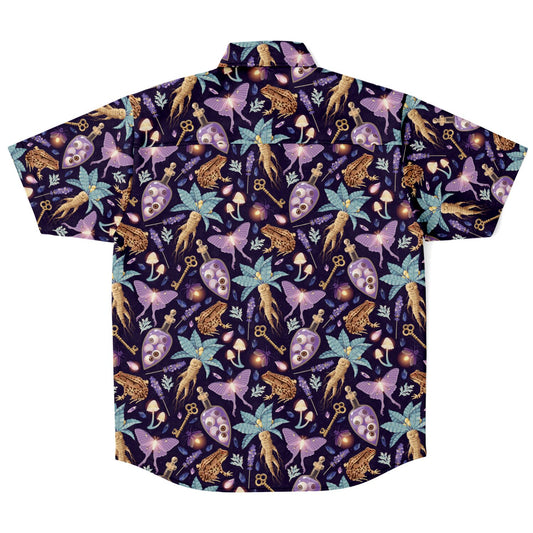 Mystic Craft Button-Up Short Sleeve Button Up Shirt - NeoSkull