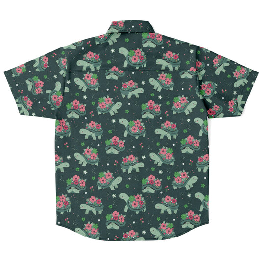 Happy Turtles Short Sleeve Button-up Shirt - NeoSkull