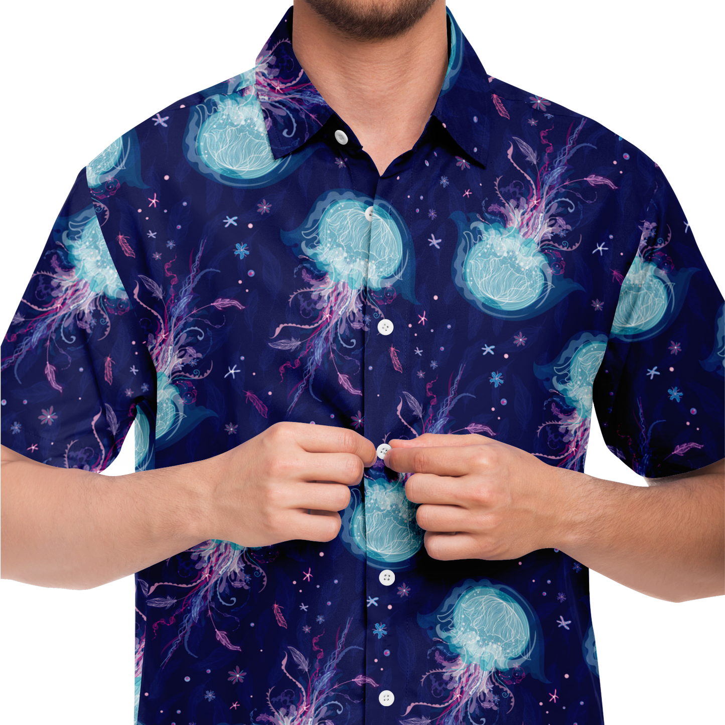 Mystic Medusa button-up short sleeve shirt