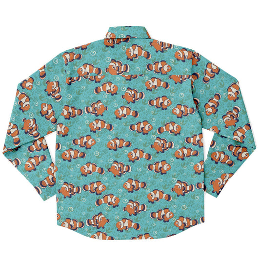 Clown Fsh Long Sleeve Button-up Shirt - NeoSkull