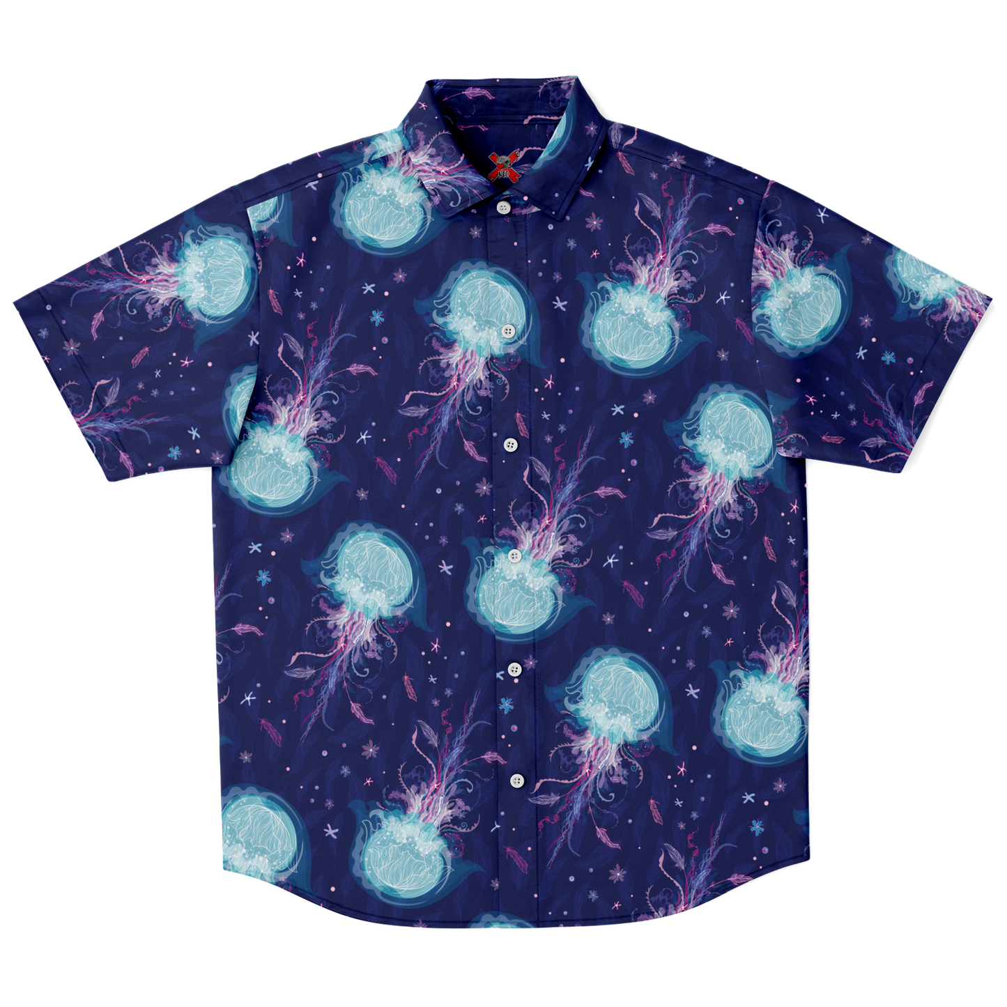 Mystic Medusa button-up short sleeve shirt