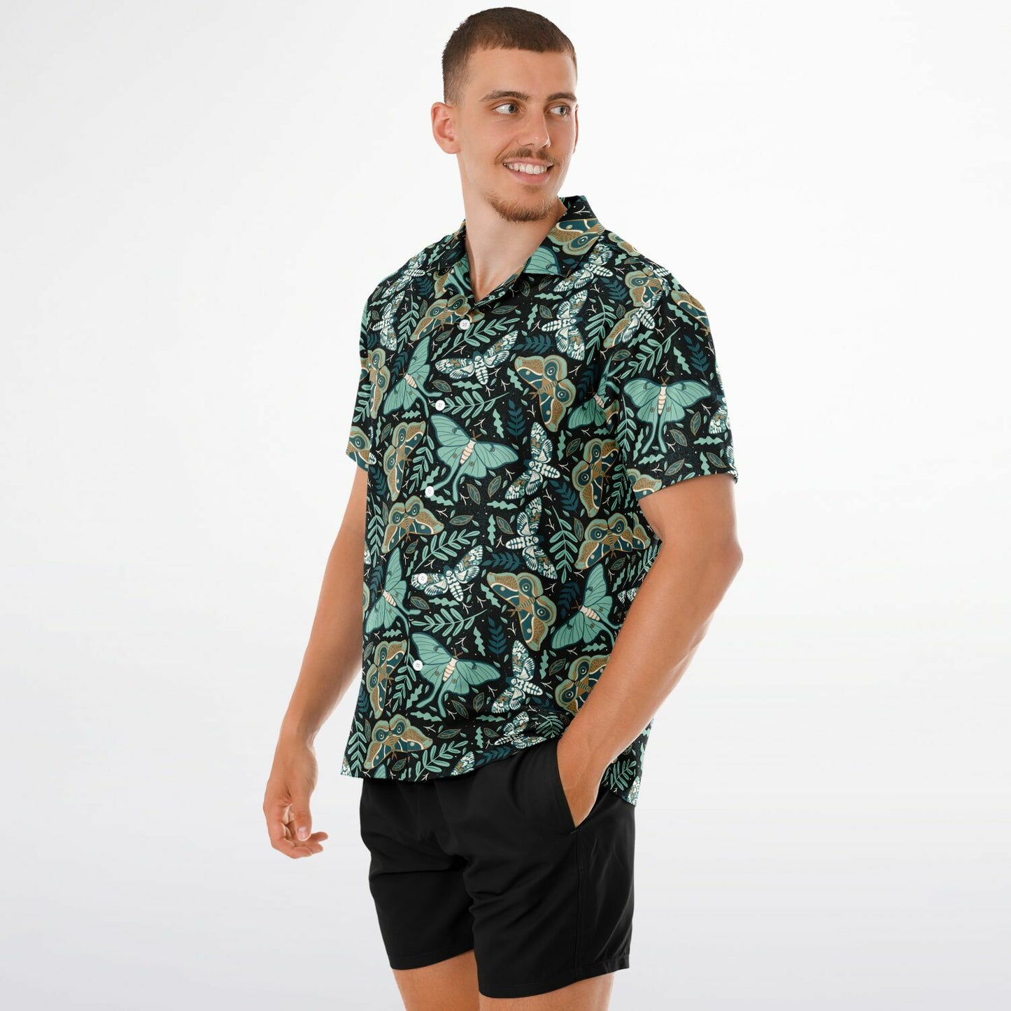 Cottagecore butterflies Short Sleeve Button-Down Comfort Shirt