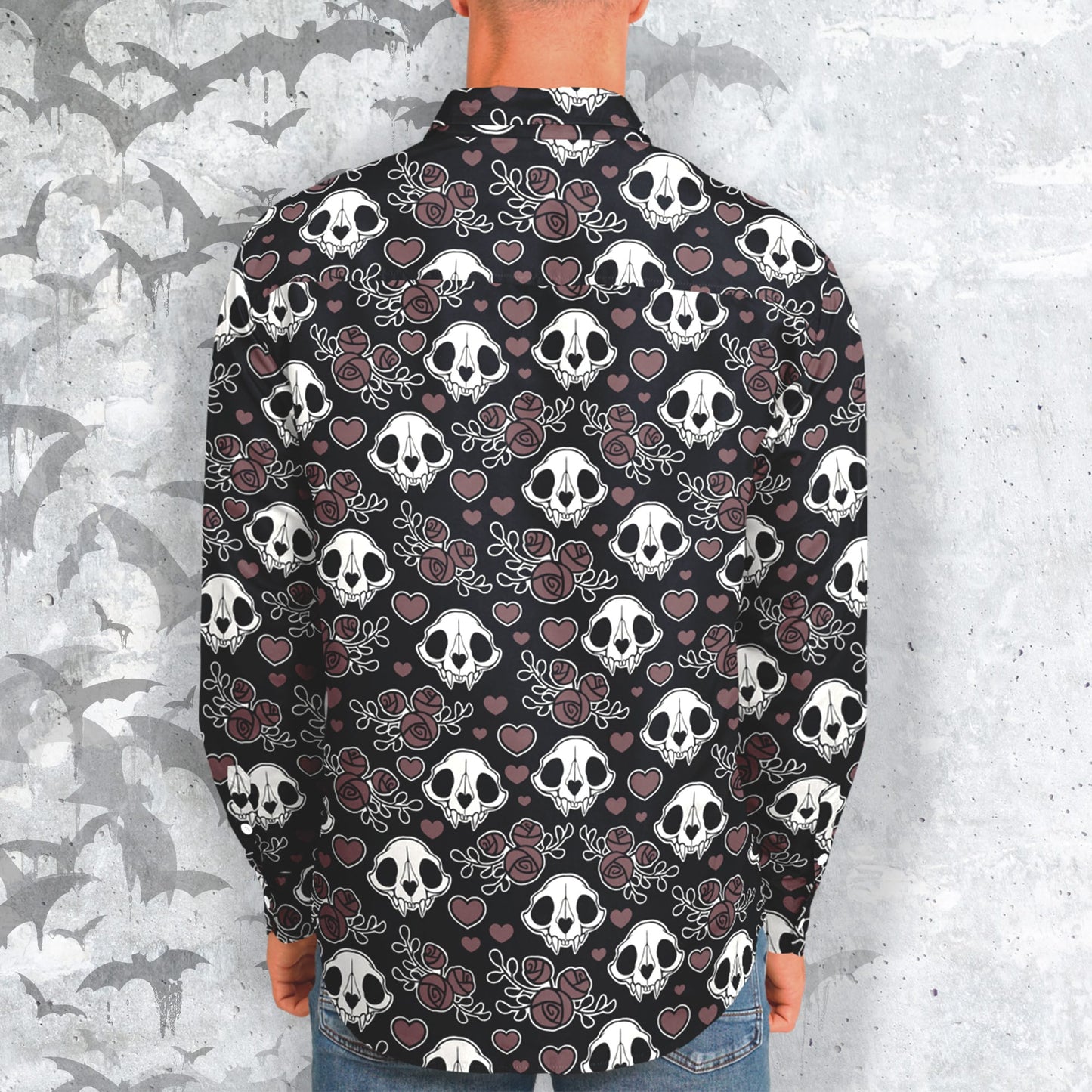 Deadly Romantic Long Sleeve Button Shirt