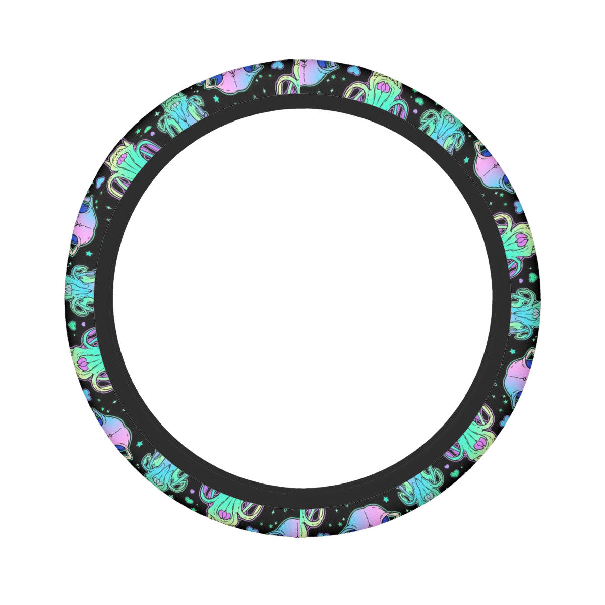Neon Cats Elastic Steering Wheel Cover
