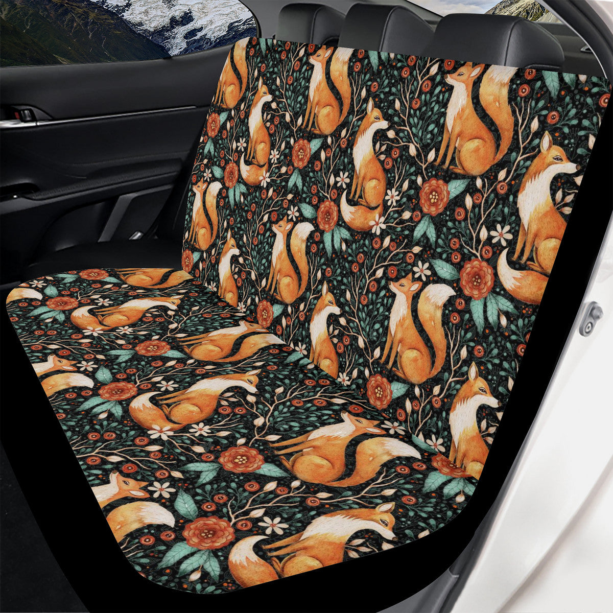 Forest Foxes Car Seat Cover Set