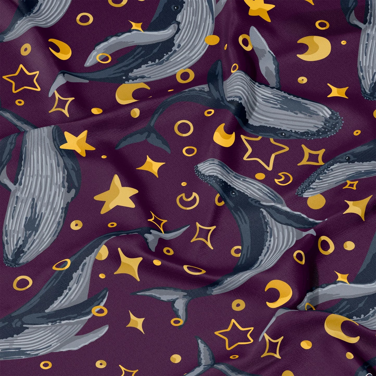 Star Whales short sleeve button-up shirt