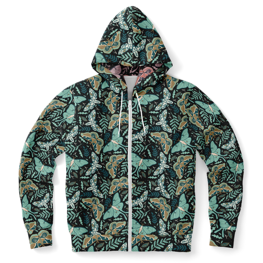 Cottagecore Butterflies Zip-Up Hoodie - NeoSkull