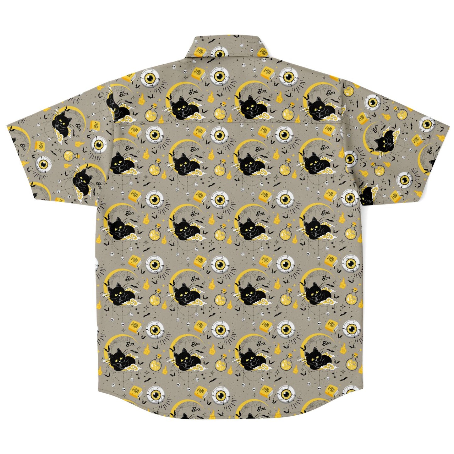 BooCat Short Sleeve Button-up Shirt