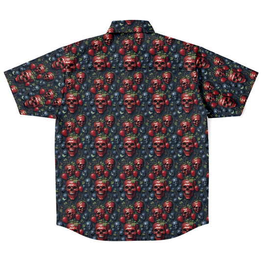 Skullberry Short Sleeve Button-up Shirt - NeoSkull