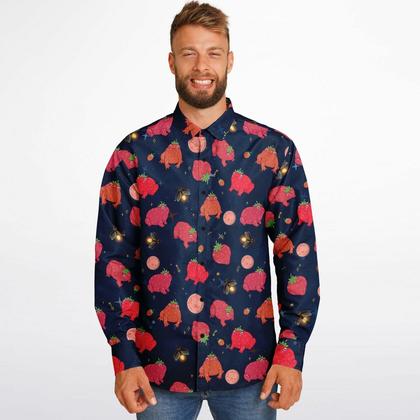 Crimson Toad Long Sleeve Button Up Shirt