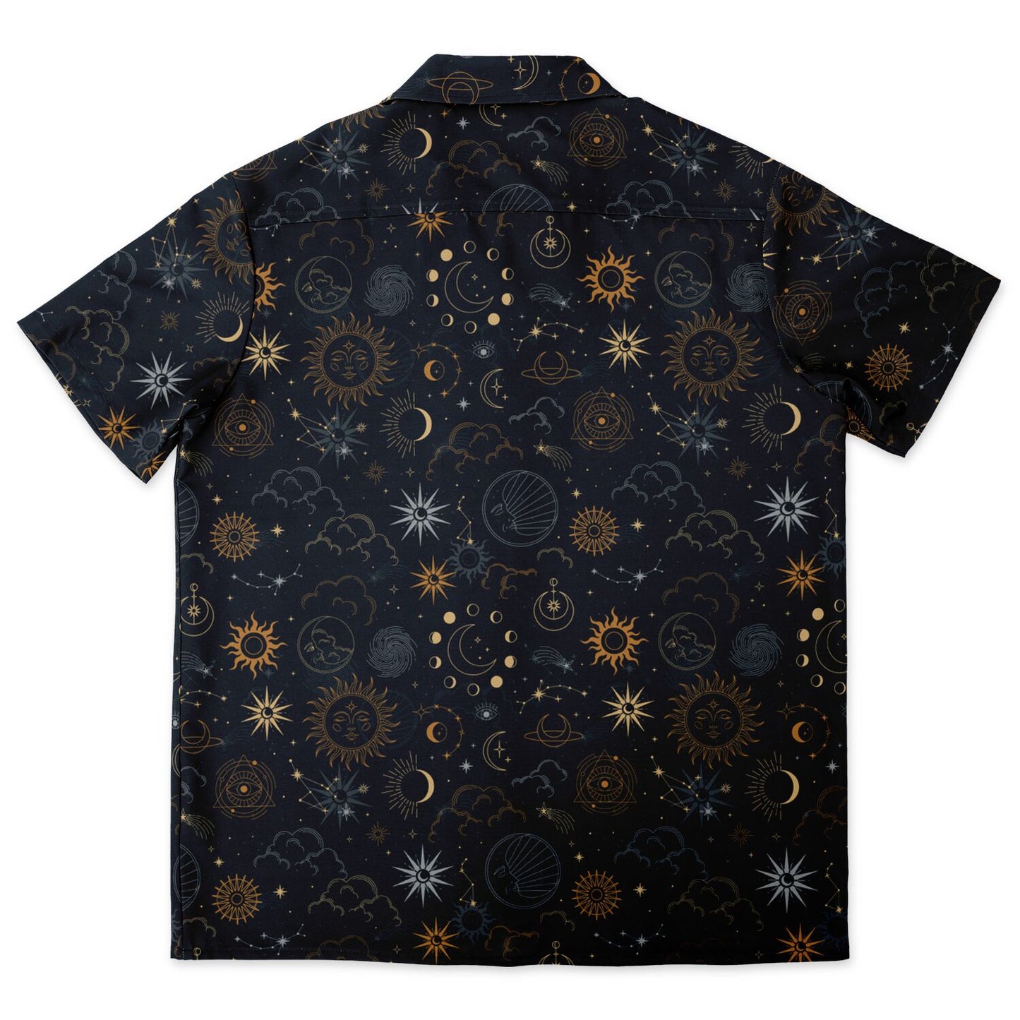 Celestial Short Sleeve Button-Down Comfort Shirt