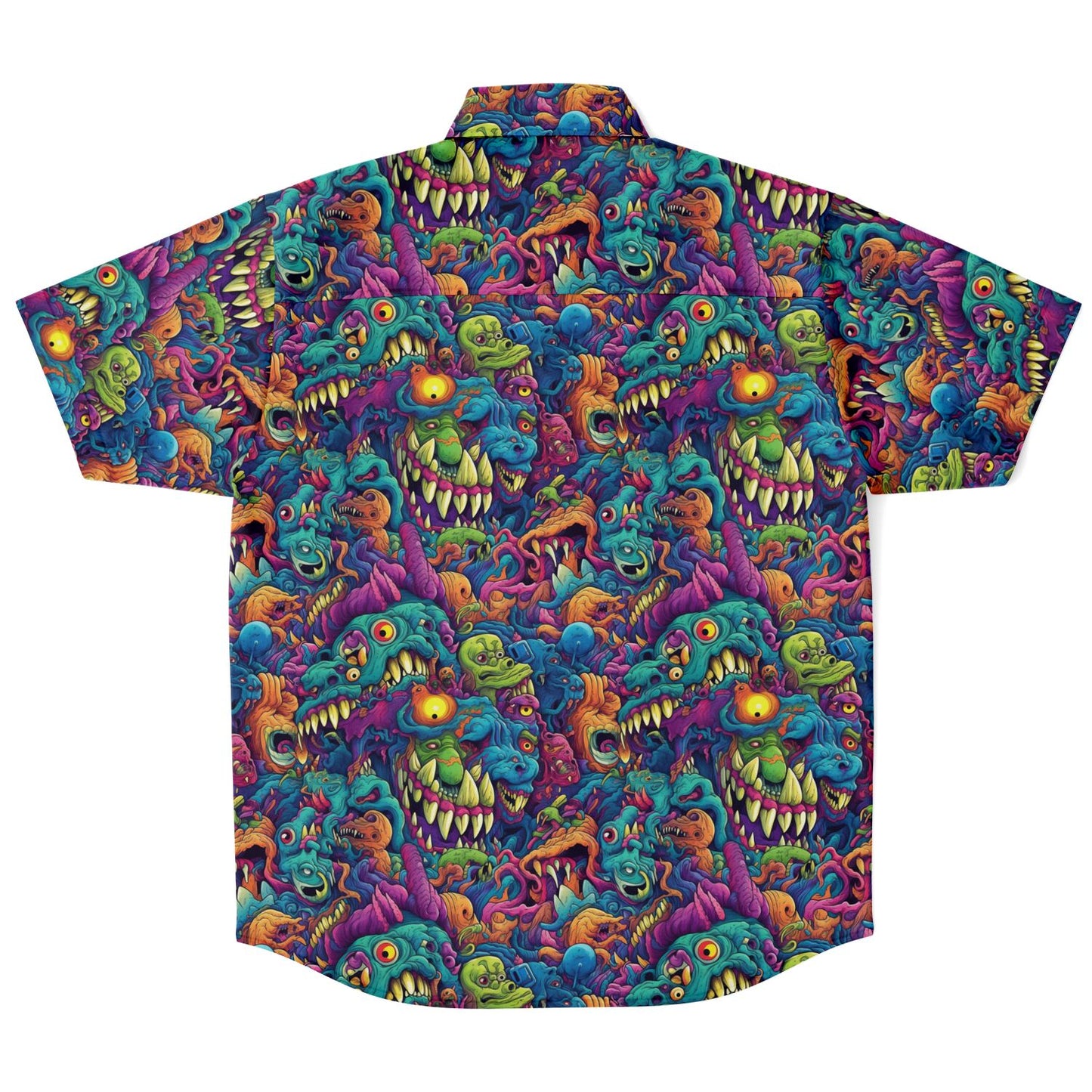 Chaos of Creatures Short Sleeve Button-up Shirt