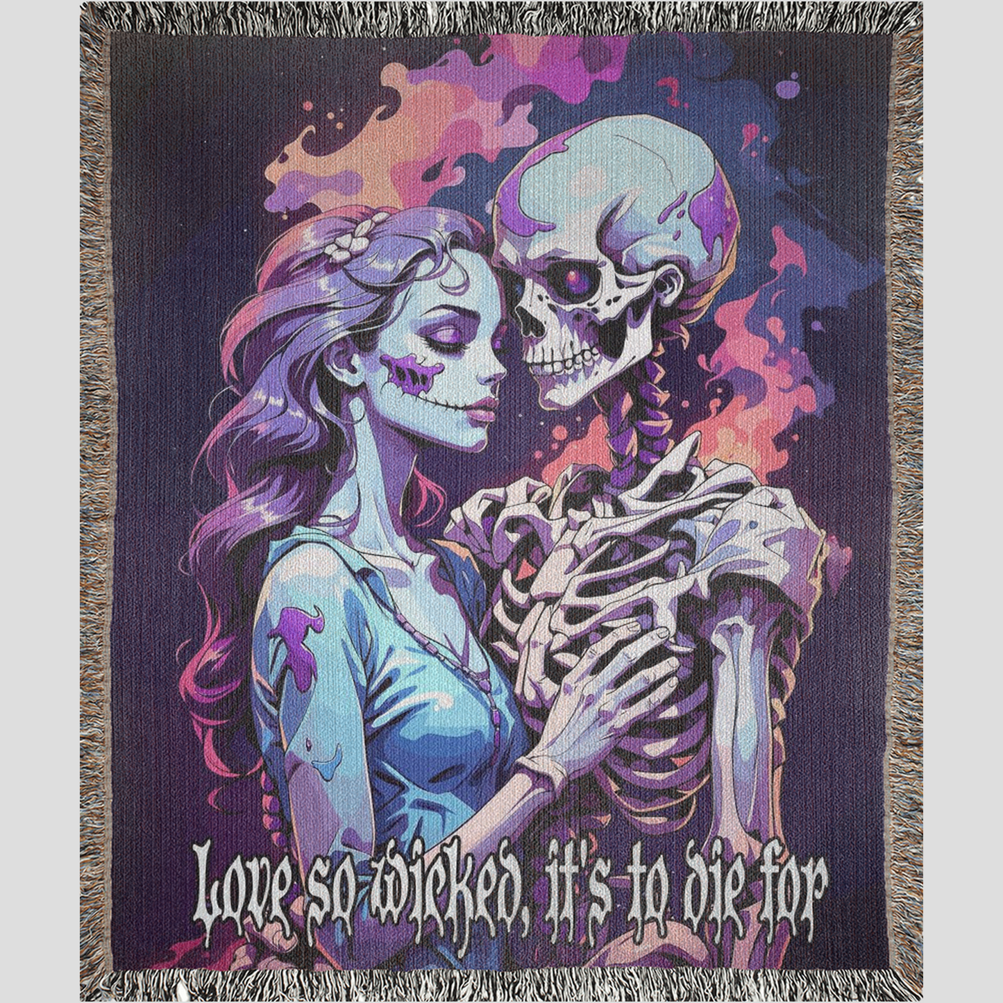 Spooky Lovers Cotton Woven Blankets