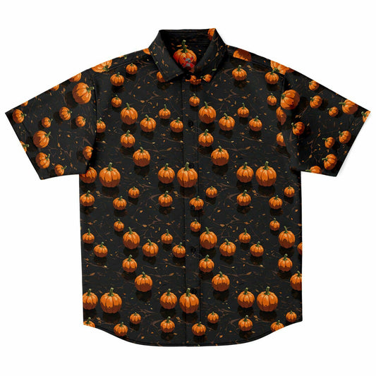 Halloween Fiest Short Sleeve Button-up Shirt