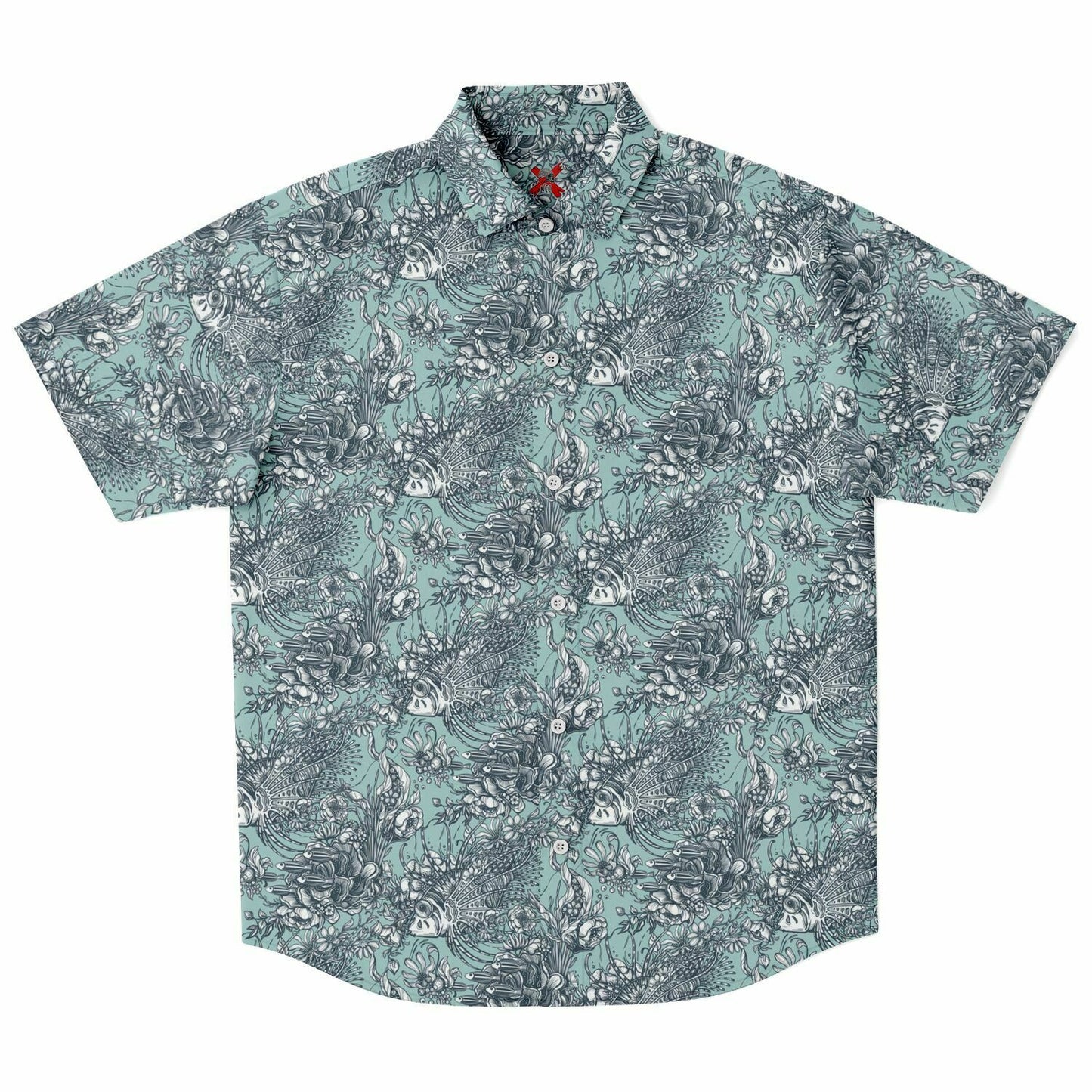 Sea Wonders Short Sleeve Button-up Shirt - NeoSkull