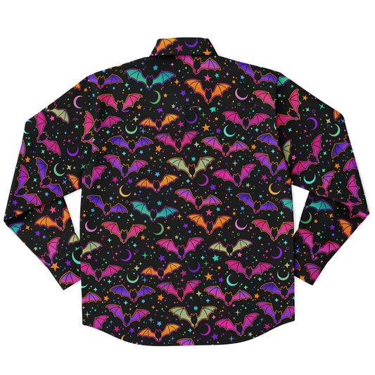 Party BatsLong Sleeve Button Up Shirt - NeoSkull