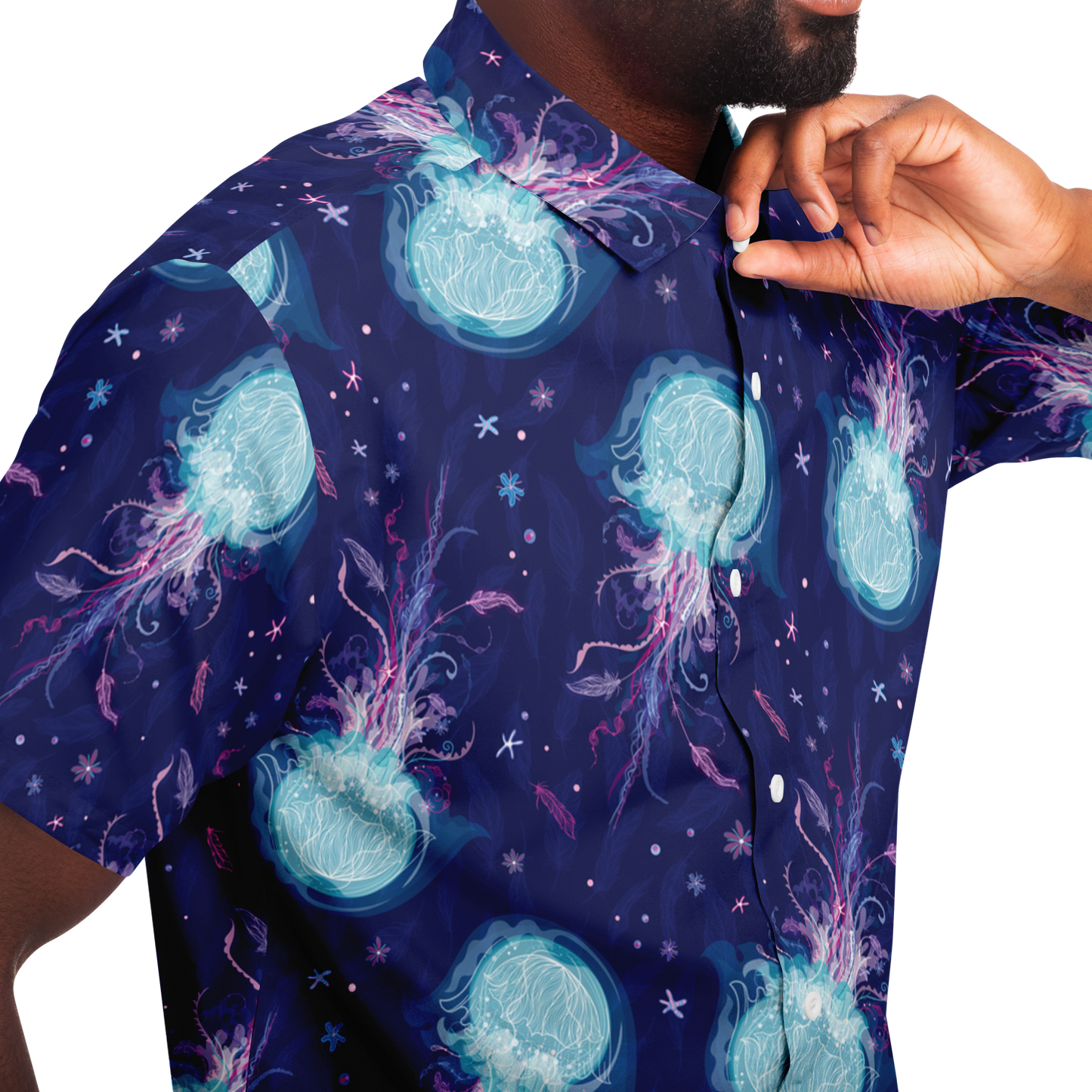 Mystic Medusa button-up short sleeve shirt