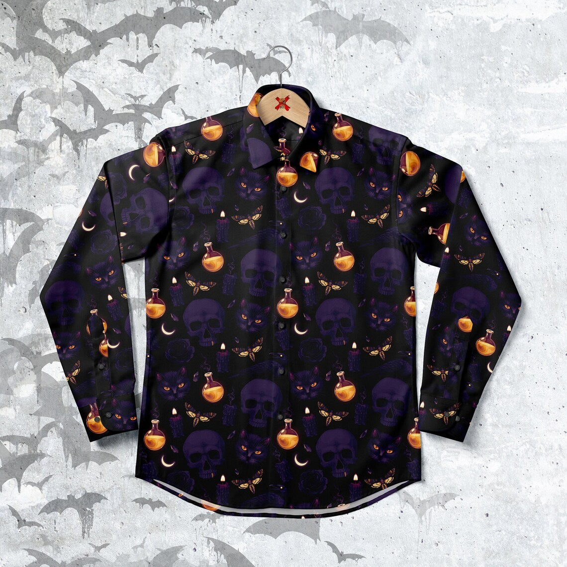 Black Magic Long Sleeve Button-up Shirt