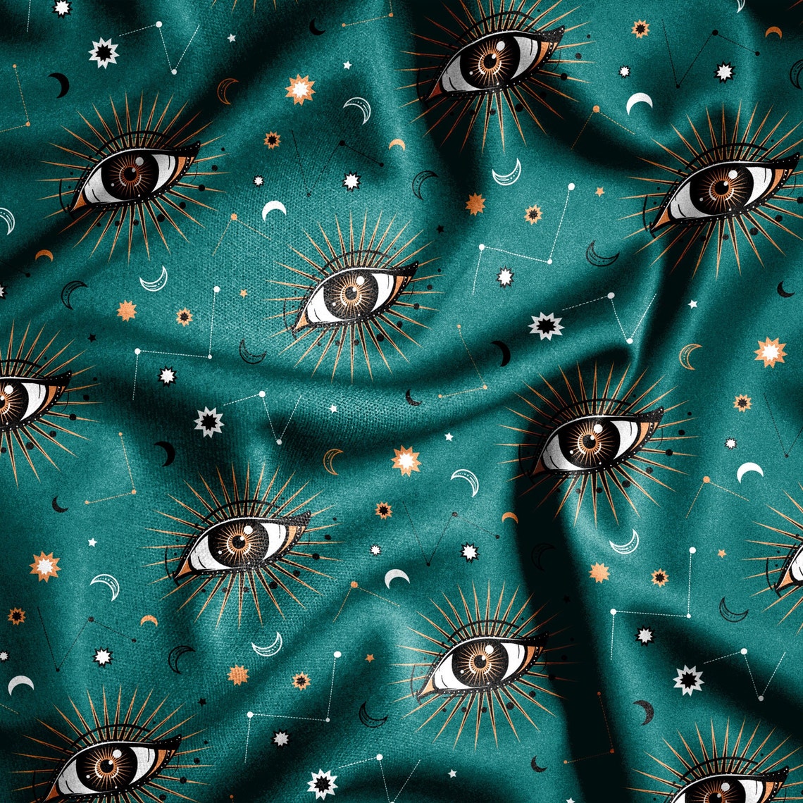Mystic Eye short sleeve button down shirt