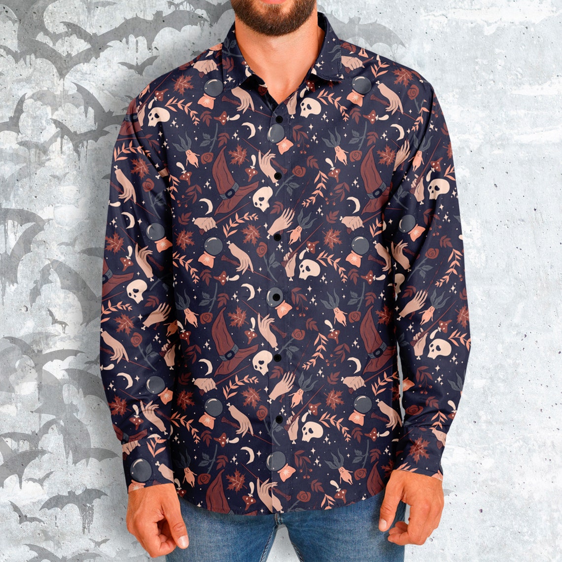 Brown Magic Long Sleeve Button-up Shirt