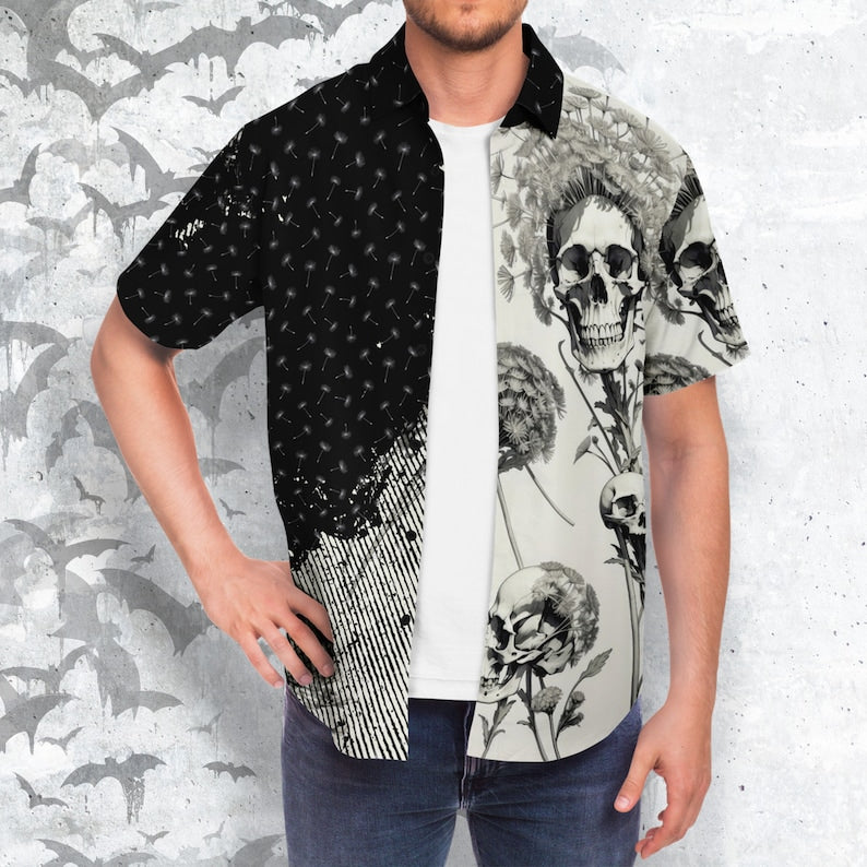 Dandelions Short Sleeve Button-up Shirt