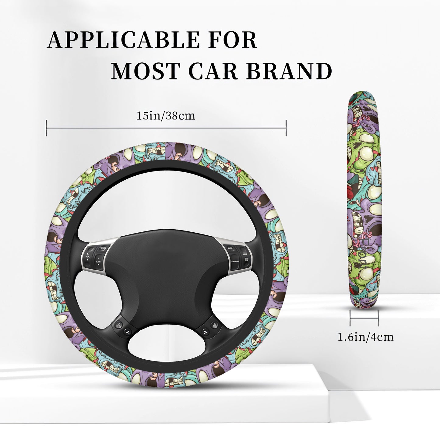 Zombie Horde Elastic Steering Wheel Cover
