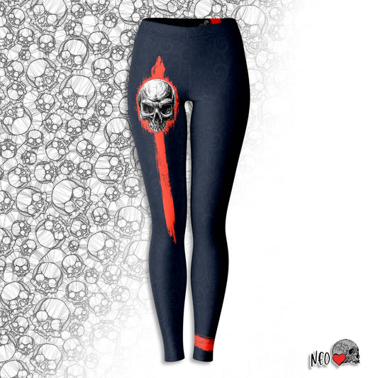 grunge skull goth leggings
