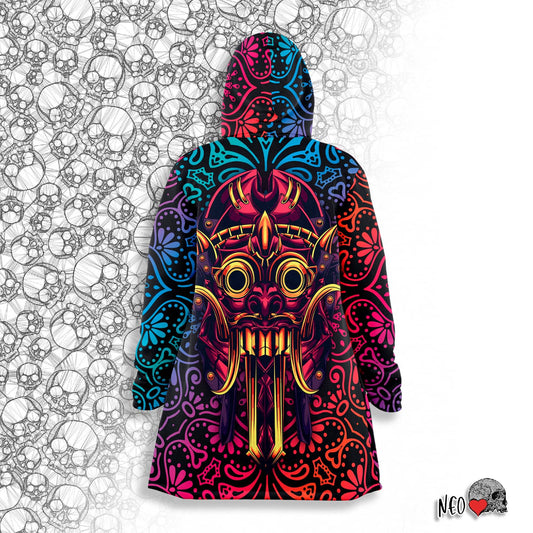 mecha mascot tribal hooded cloak