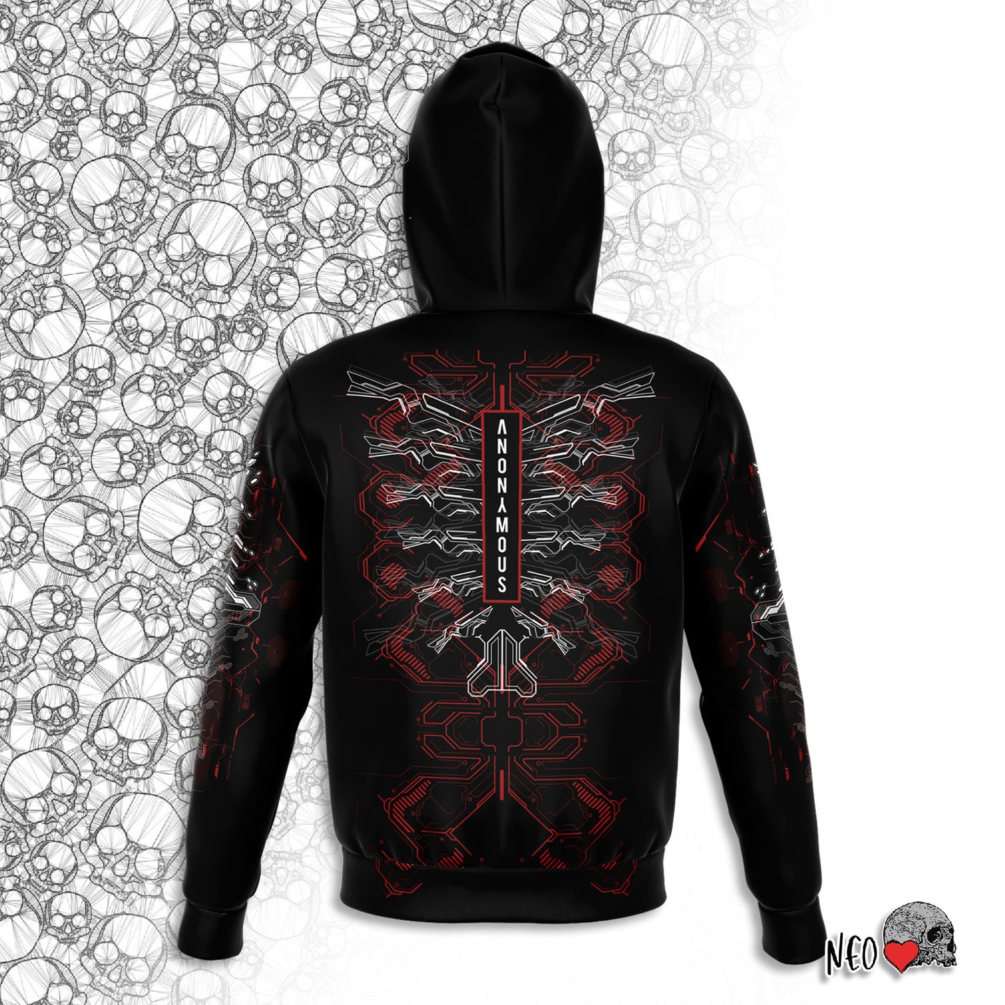 Anonymous cyberpunk Zip-up Hoodie