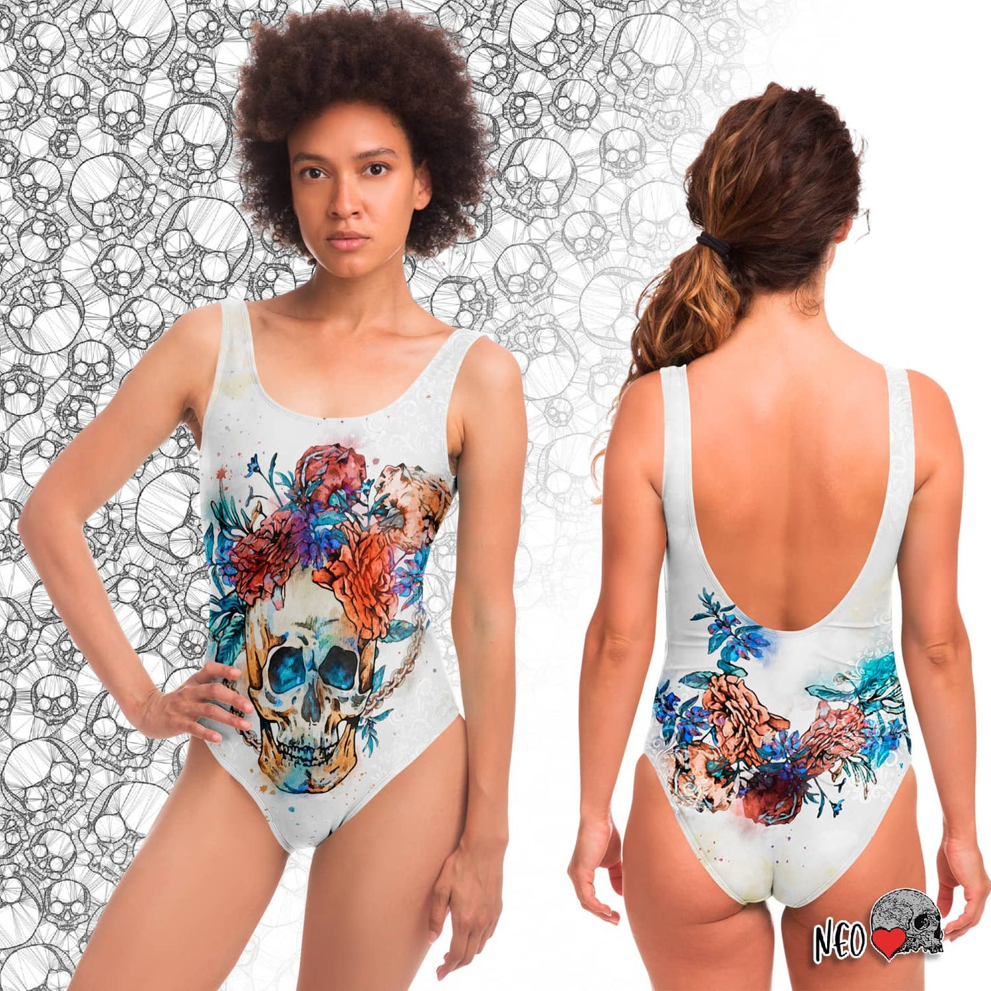 Wildflowers Day One-piece Swimsuit - NeoSkull