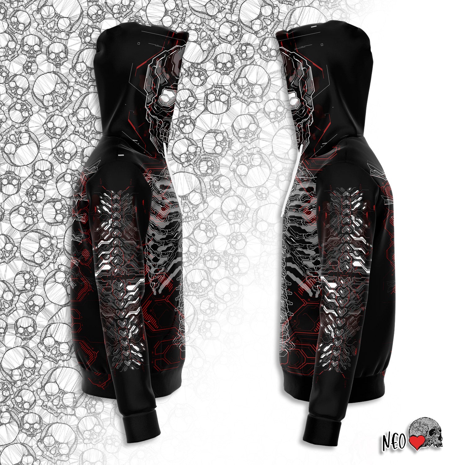Anonymous Cyberwear Zip-up Hoodie - NeoSkull