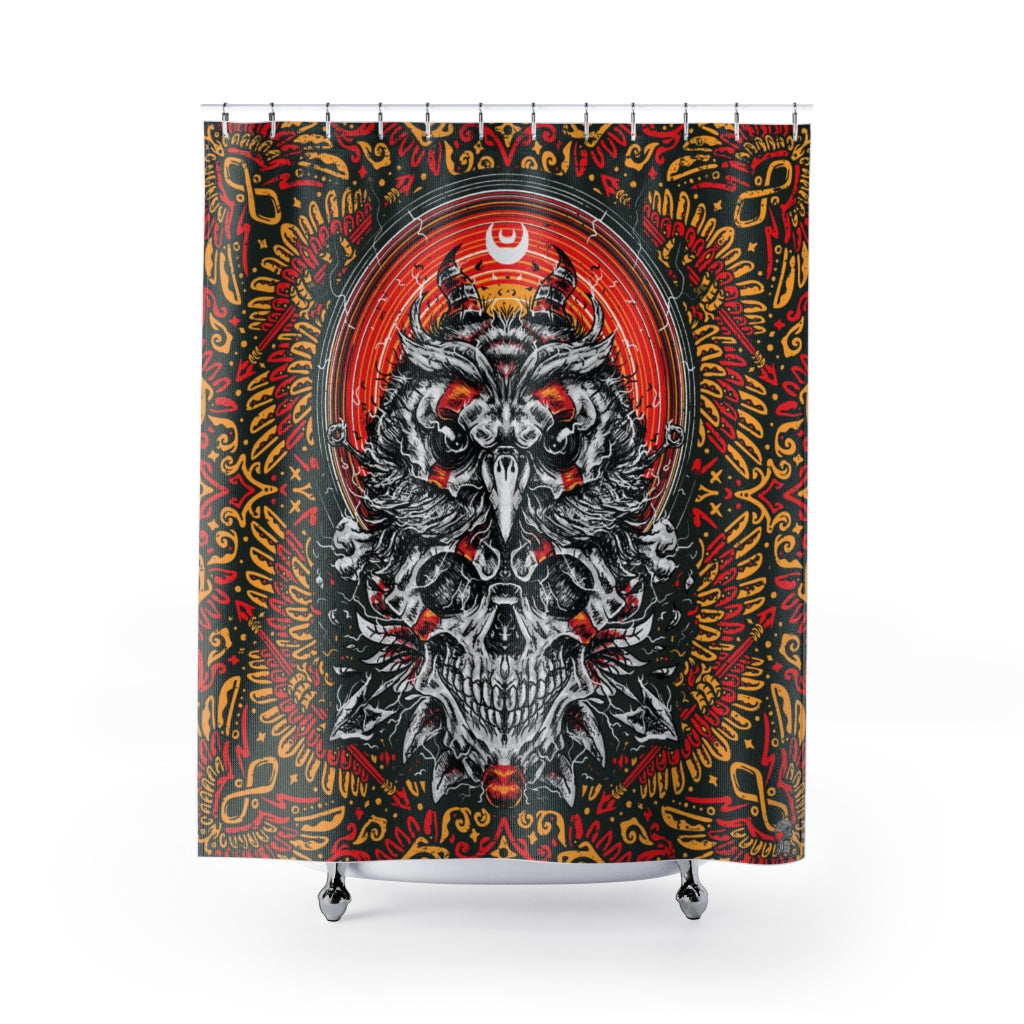 Owl Skull Shower Curtains