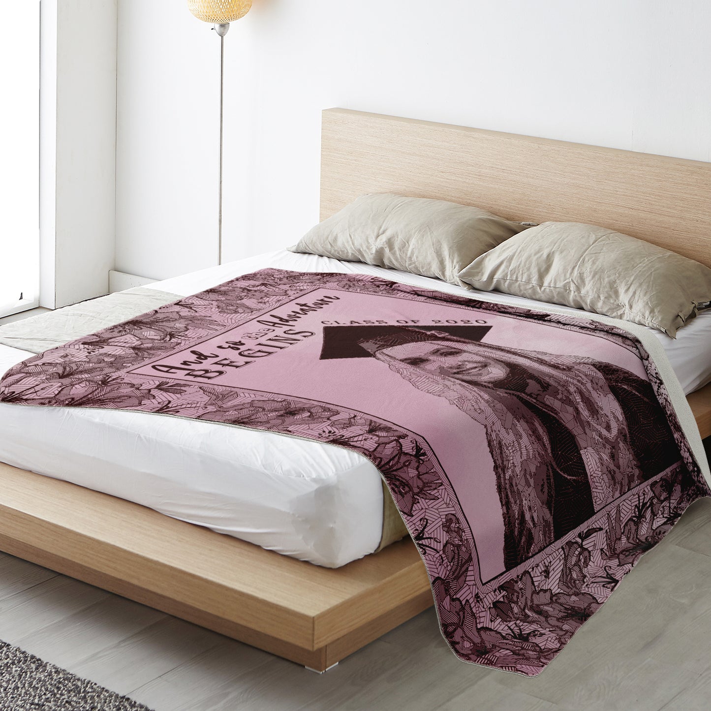 Geometric Art Custom Photo Sherpa Fleece Blanket - NeoSkull
