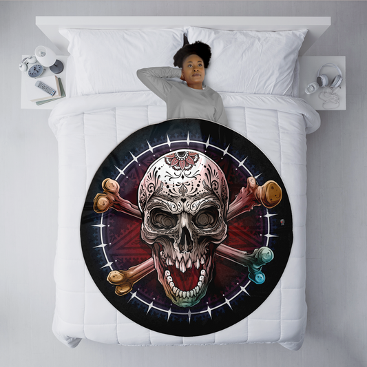 Pentagram Skull shaped Blanket