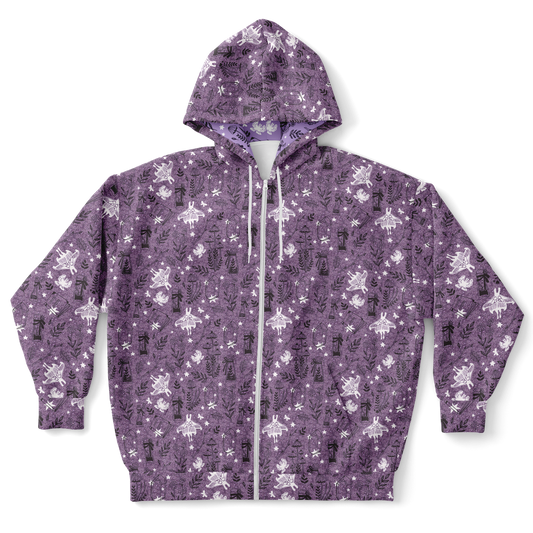 Witchy story plus-size ziphoodie
