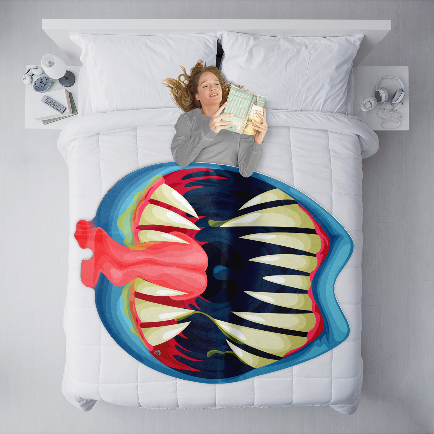 Monster Mouth shaped blanket
