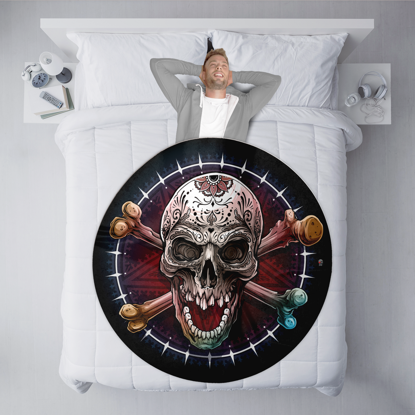 Pentagram Skull shaped Blanket