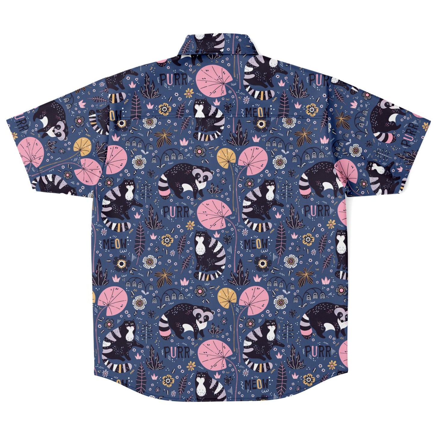 Meow Short Sleeve Button-up Shirt