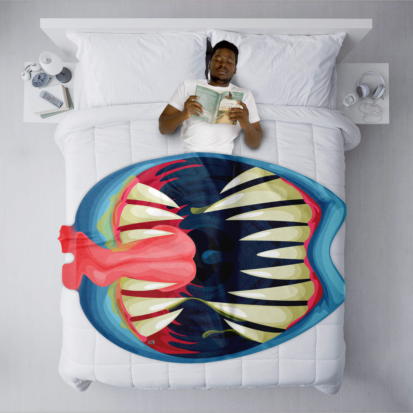 Monster Mouth shaped blanket