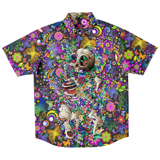 Beautiful Sleep printed short sleeve button-up shirt
