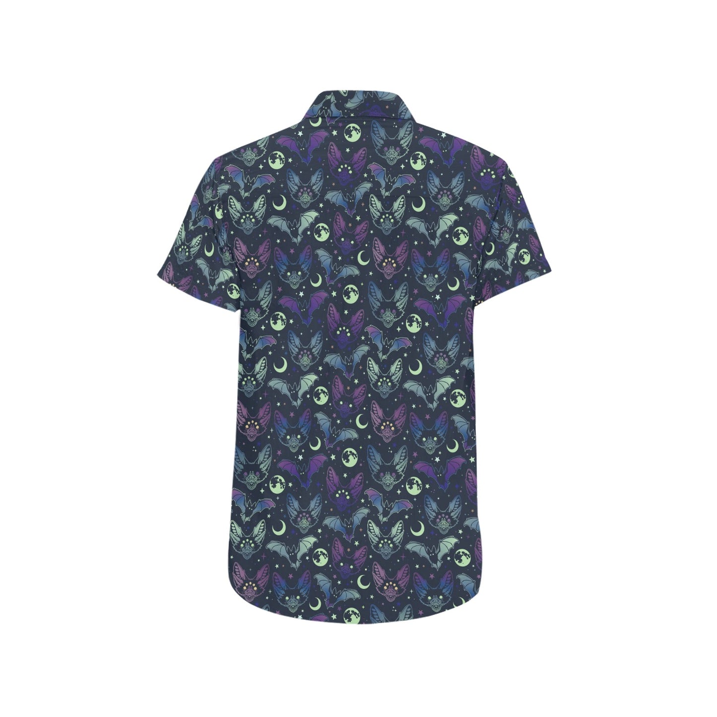 Creepy Bats Short Sleeve Button-down Shirt