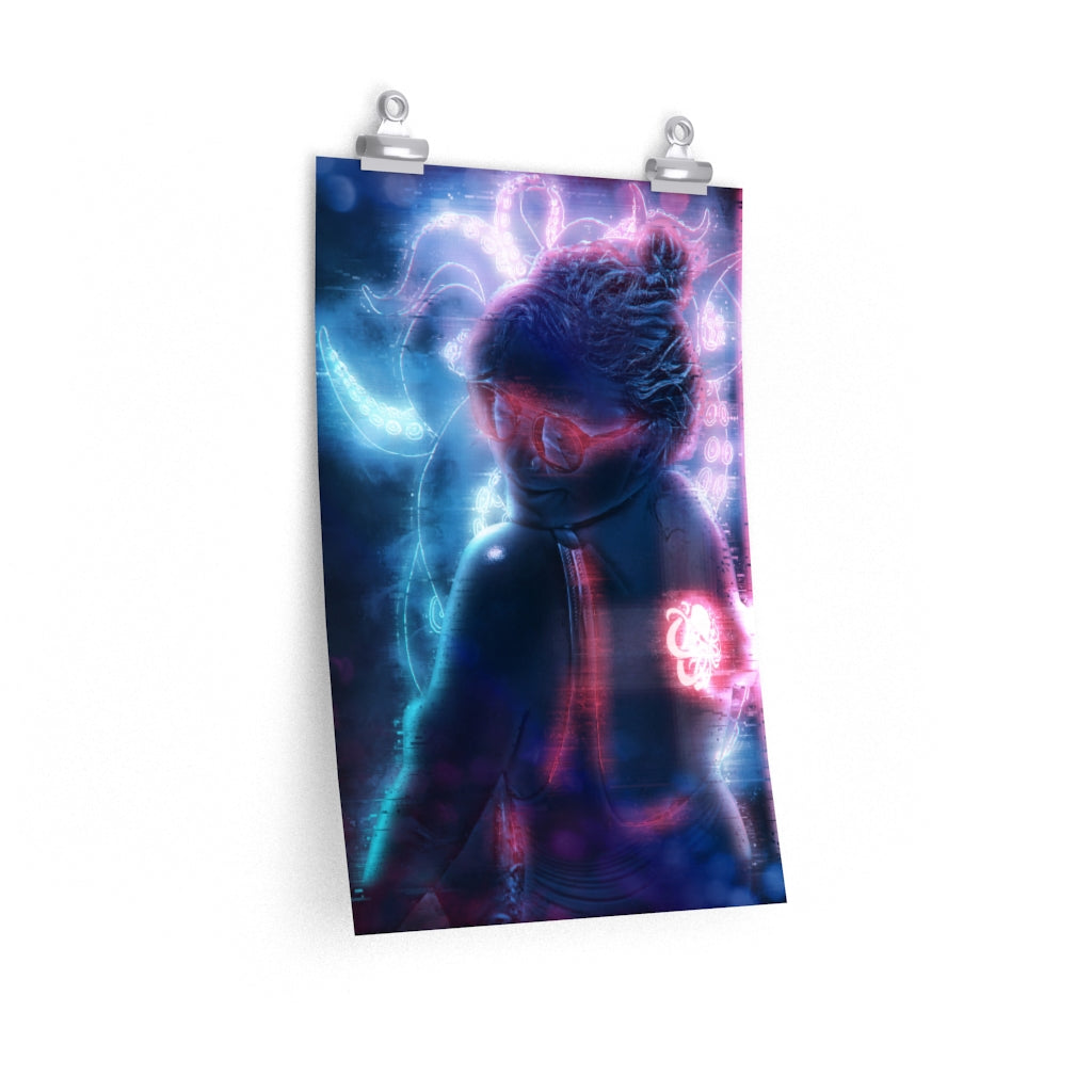 Custom Neon Glitch Portrait - NeoSkull