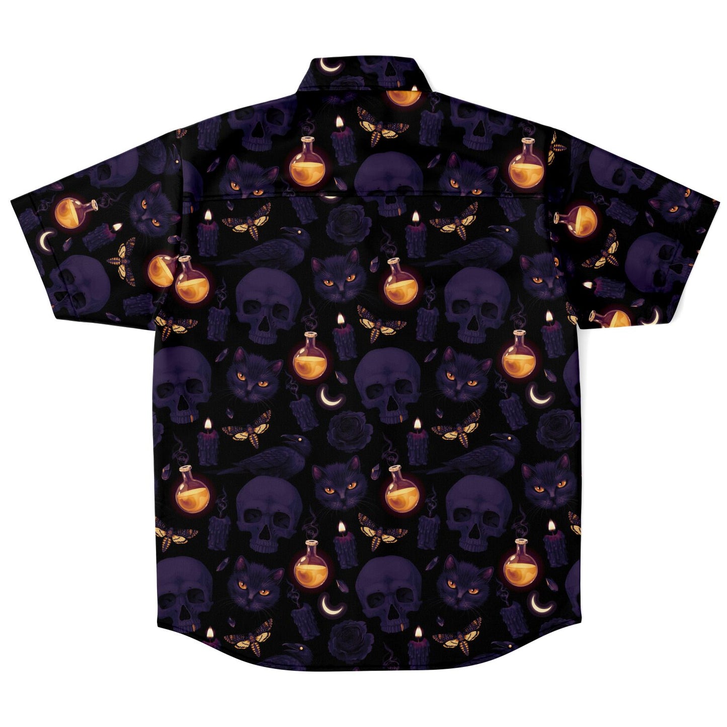 Black Magic short sleeve button-up shirt