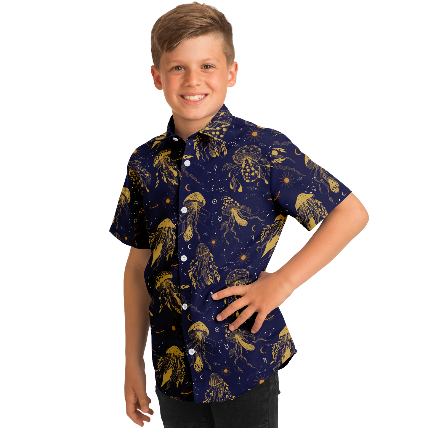 Mystic Mushroom Youth Button-up Shirt