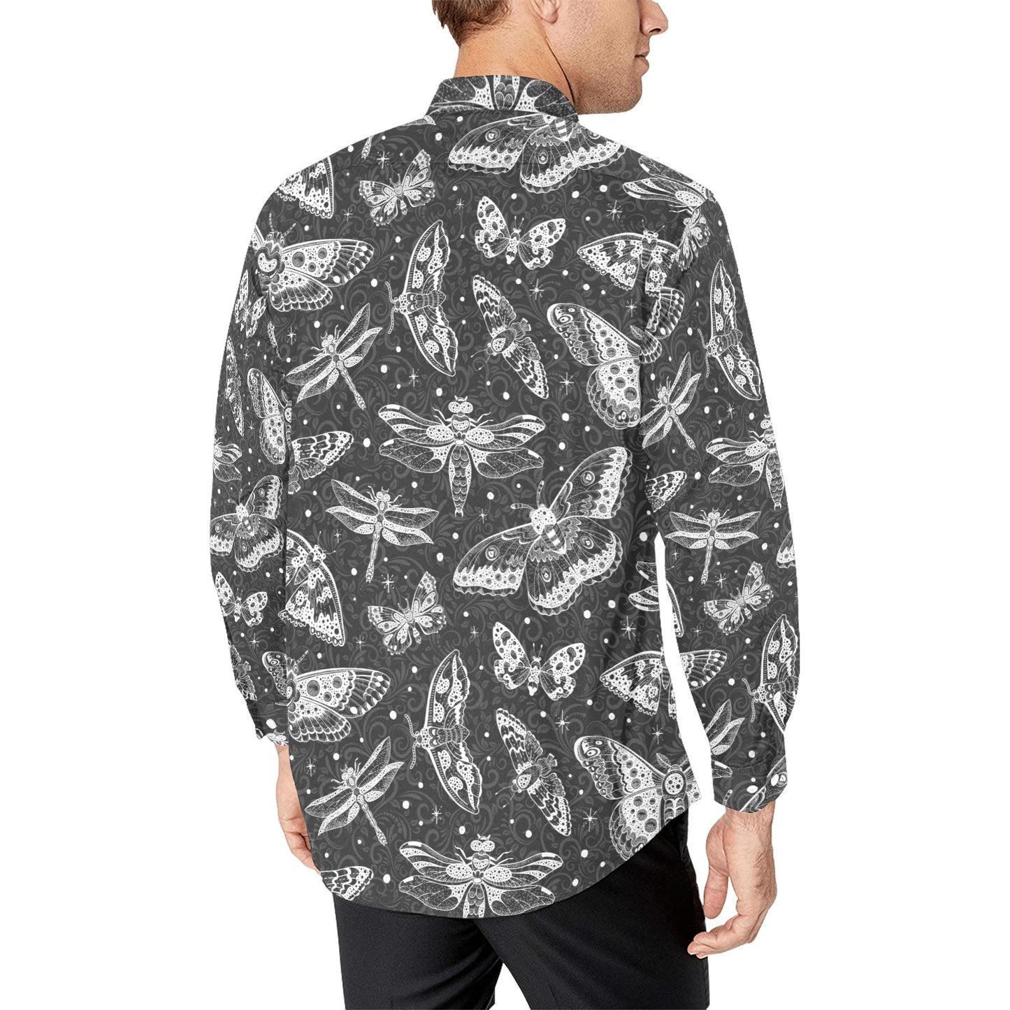 Luna Creatures Men's All Over Print Long Sleeve Shirt